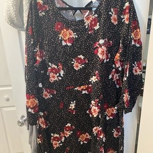 Torrid Black Floral Dress